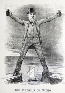 Satire politique représentant William Ewart Gladstone et Benjamin Disraeli - John Tenniel