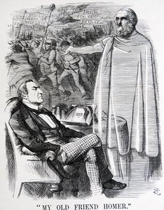 Satire politique représentant William Ewart Gladstone et son 