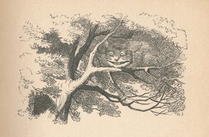 Le Chat du Cheshire commence à disparaître, son sourire est le dernier à partir, 1889 - John Tenniel