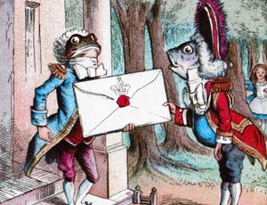 Le valet de pied grenouille livre l