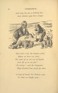Le morse et le charpentier avec des huîtres