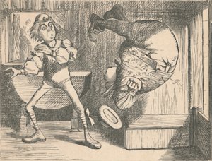 Le jeune homme et le sage. Le sage faisant une culbute, 1889 - John Tenniel
