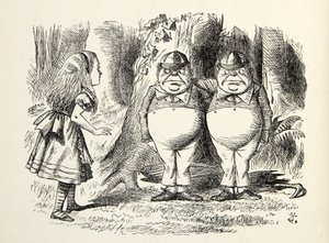 Tweedledum et Tweedledee, illustration de De l