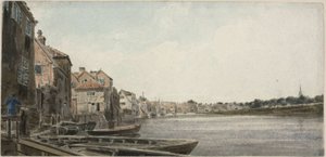 Vue sur le Wensum à King Street, prise du pont Foundary - John Thirtle