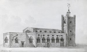 Vieille église de St Giles, c.1718 - John Thomas (after) Smith
