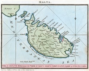 Carte de Malte - John Thomas Serres
