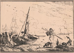 Scène de port - John Thomas Serres
