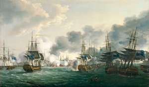 La bataille de Copenhague, 2 avril 1801 - John Thomas Serres