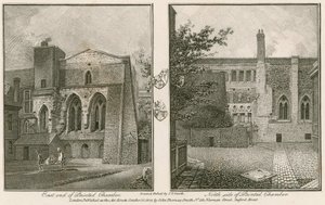 Extrémité est (à gauche) et côté nord (à droite) de la Chambre Peinte, Palais de Westminster - John Thomas Smith