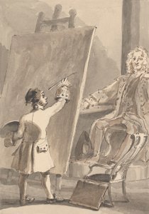 Hogarth peignant son tableau du capitaine Coram pour l