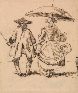 Joseph Nollekens R.A. et Mme Nollekens : Le compas et le pied à coulisse côte à côte - John Thomas Smith