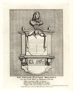Monument de Sir Edward Wynter, décédé en 1685, sur le mur sud de l