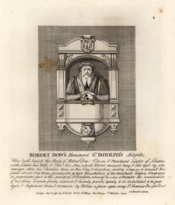Monument au tailleur marchand et philanthrope Robert Dow à St Botolph, Adgate - John Thomas Smith