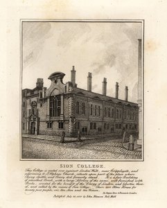 Sion College, au London Wall, près de Cripplegate - John Thomas Smith