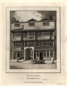 Le White Hart, Bishopsgate Street - John Thomas Smith