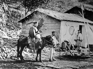 Un mandarin militaire à cheval, vers 1871