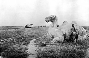 Chine, chameaux sculptés de la Voie Impériale, vers 1870 - John Thomson