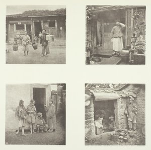 Coolies de Foochow, un détective de Foochow, le chef des voleurs, mendiants vivant dans une tour, vers 1868 - John Thomson