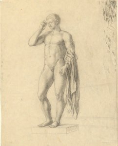 Figure masculine nue (classique) montrant le côté gauche (?) - John Trumbull