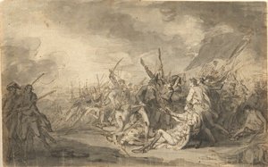 Étude pour La mort du général Warren à la bataille de Bunker - John Trumbull