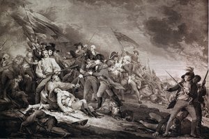 La mort du général Warren à la bataille de Bunker Hill, 17 juin 1775, publié par Anthony C. de Poggi, Londres 1798 - John Trumbull