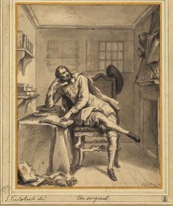 Don Quichotte dans son étude - John Vanderbanck