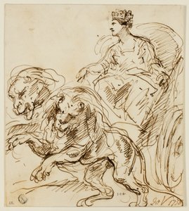 Cybèle sur un char tiré par des lions - John Vanderbank