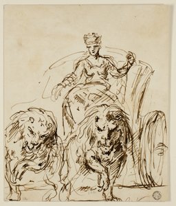 Cybèle sur un char tiré par des lions - John Vanderbank