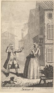 Frontispice de Sganarelle de Molière, ou le Cocu Imaginaire, vers 1732 - John Vandergucht