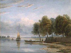 Vue de la Tamise à Millbank - John Varley