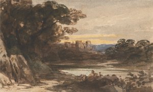 Château de Barnard, comté de Durham - John Varley