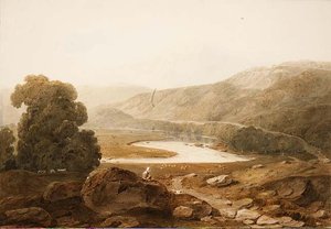No.1607 Vallée de la rivière Mawddach, Pays de Galles, vers 1805 - John Varley