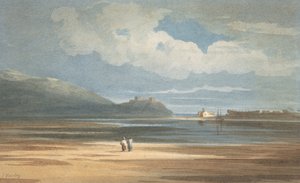 Château de Harlech à travers le Traeth Mawr - John Varley I