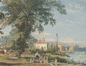 Sur la Tamise à Hammersmith, vers 1836