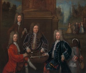 Elihu Yale avec des membres de sa famille et un enfant esclave - John Verelst