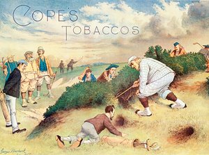 Publicité satirique pour les tabacs Cope, vers 1890