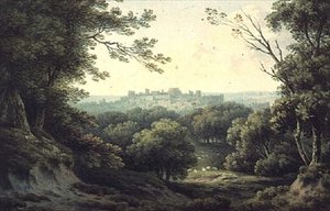 Vue lointaine du château de Windsor - John Warwick Smith