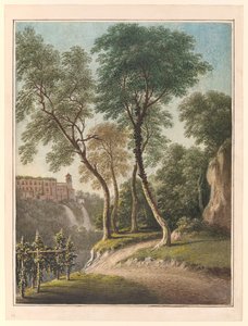 Villa de Maecena et les Cascatelli, Tivoli, c.1781 - John Warwick Smith