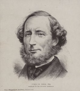 Cyrus West Field, financier américain impliqué dans la pose du premier câble télégraphique transatlantique en 1858 - John Watkins