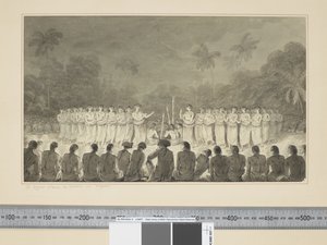 F.6 Une danse nocturne par des femmes à Hapaee, vers 1773-84 - John Webber