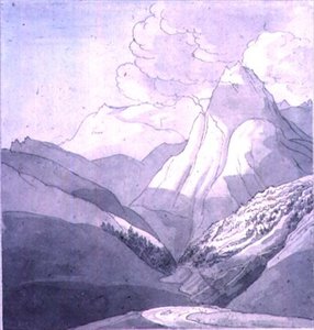 Les Alpes près de la source du Rhin - John White Abbott