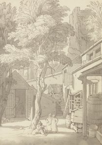 La cour de la maison de M. Bank, Northernhay, Exeter