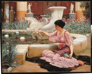 Un jardin pompéien - John William Godward