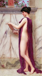 La boîte à bijoux (Un cadeau précieux) - John William Godward