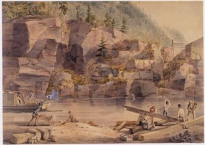 Construction du canal Érié - John William Hill