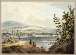 Pont de la rivière Hudson près de Waterford, New York, 1832 - John William Hill