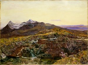 Crête de Cuillin, Skye, depuis Sligachan - John William Inchbold