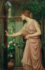 Psyché ouvrant la porte du jardin de Cupidon - John William Waterhouse
