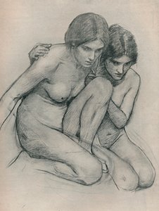 Étude pour Les Nymphes trouvant la tête d