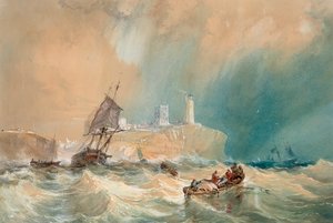 Un brigantin marchand sortant de Tynemouth - John Wilson Carmichael